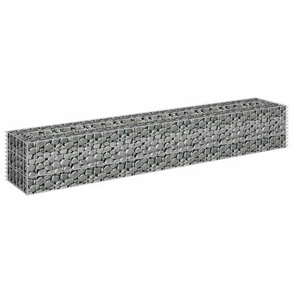 145633 vidaXL Gabion Raised Bed Galvanised Steel 180x30x30 cm
