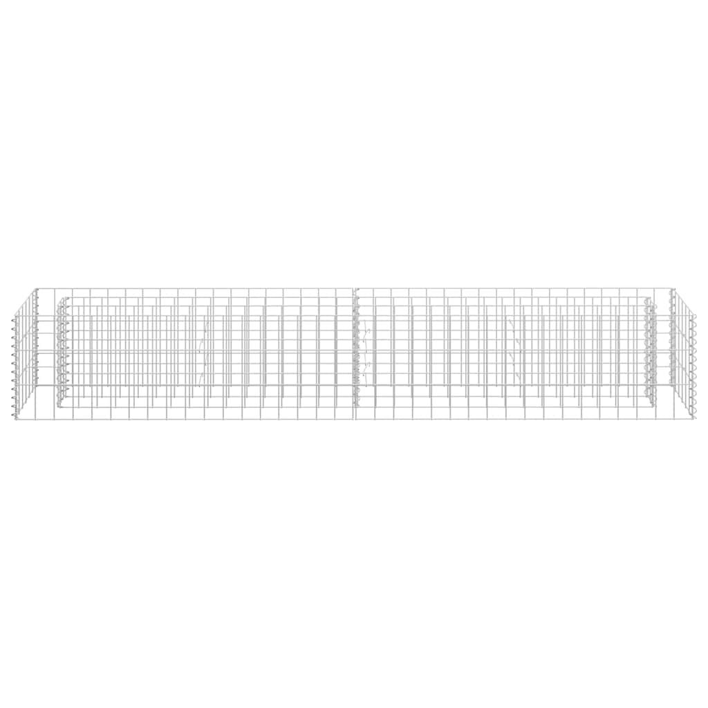 145633 vidaXL Gabion Raised Bed Galvanised Steel 180x30x30 cm