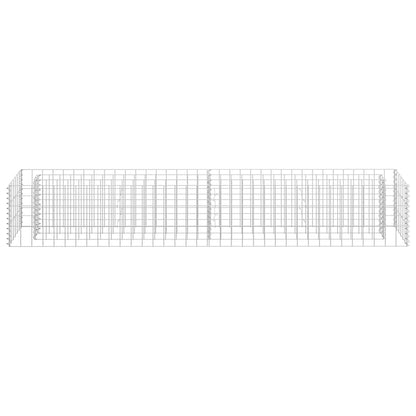 145633 vidaXL Gabion Raised Bed Galvanised Steel 180x30x30 cm