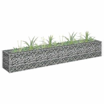145633 vidaXL Gabion Raised Bed Galvanised Steel 180x30x30 cm