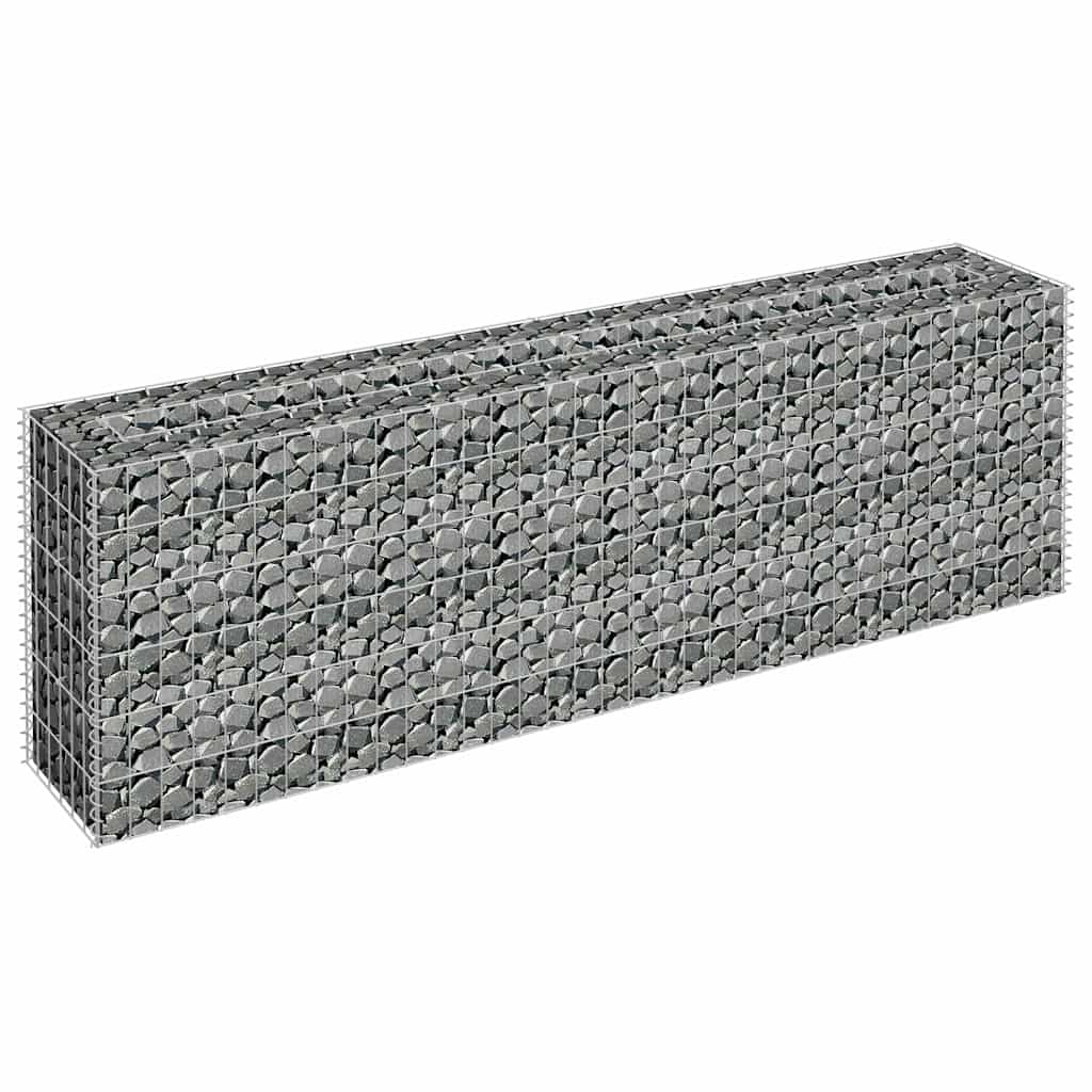 145634 vidaXL Gabion Raised Bed Galvanised Steel 180x30x60 cm