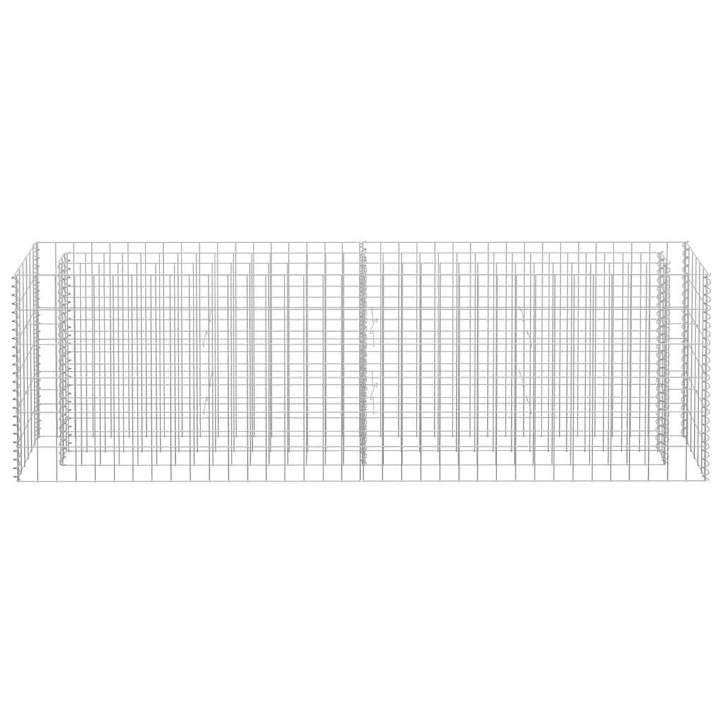 vidaXL Gabion Raised Bed Galvanised Steel 180x30x60 cm