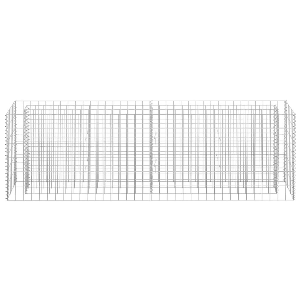 145634 vidaXL Gabion Raised Bed Galvanised Steel 180x30x60 cm