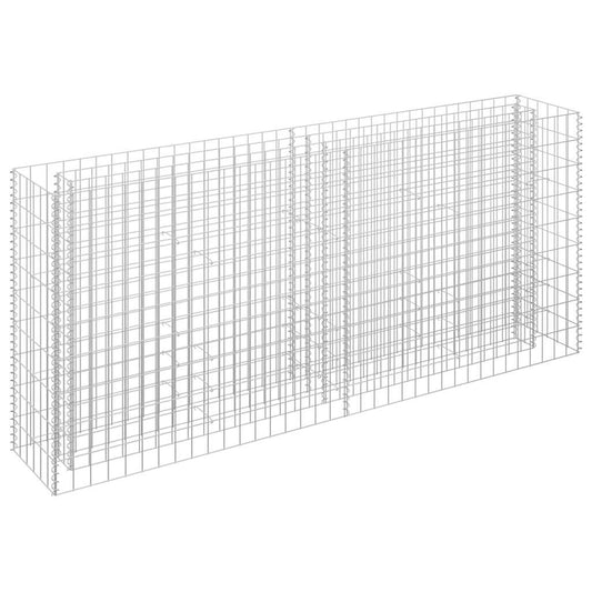 145635 vidaXL Gabion Raised Bed Galvanised Steel 180x30x90 cm
