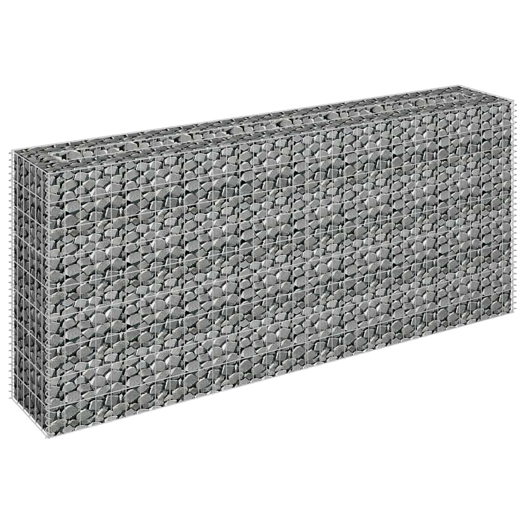 145635 vidaXL Gabion Raised Bed Galvanised Steel 180x30x90 cm
