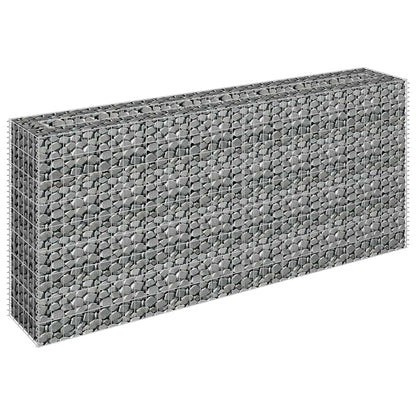145635 vidaXL Gabion Raised Bed Galvanised Steel 180x30x90 cm