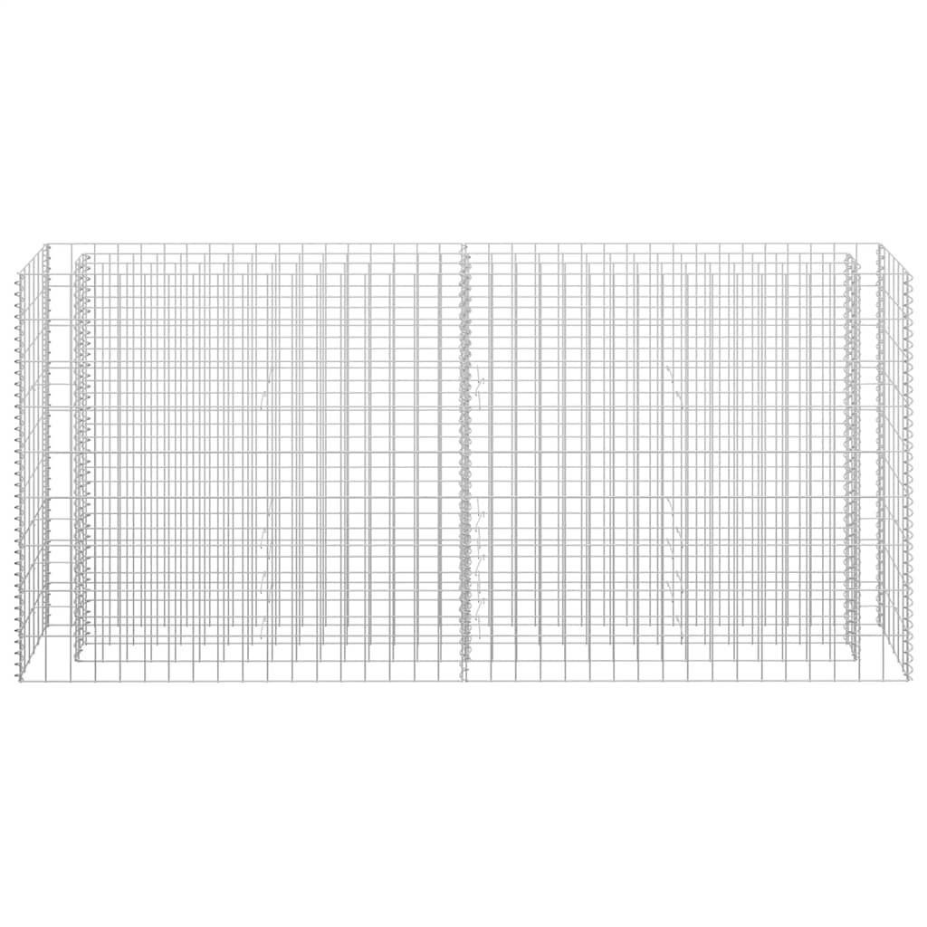 vidaXL Gabion Raised Bed Galvanised Steel 180x30x90 cm