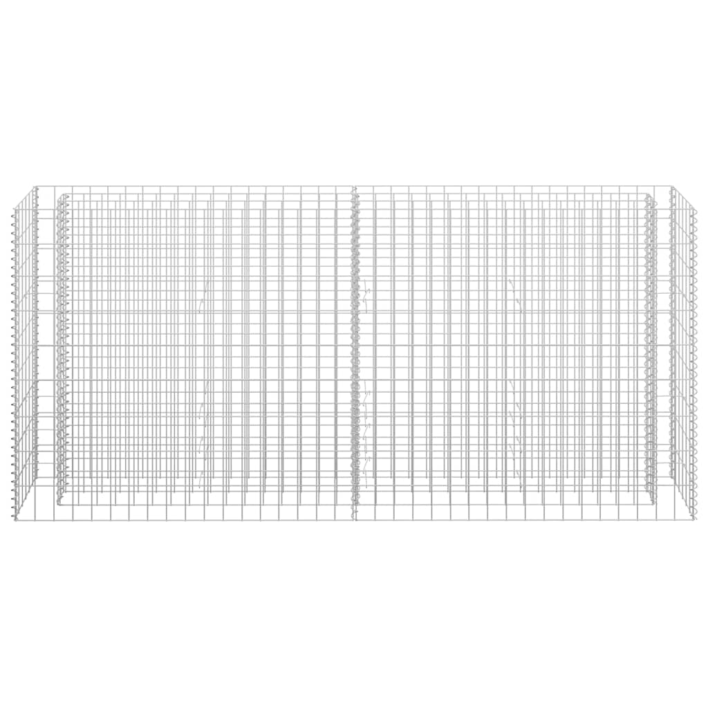 145635 vidaXL Gabion Raised Bed Galvanised Steel 180x30x90 cm