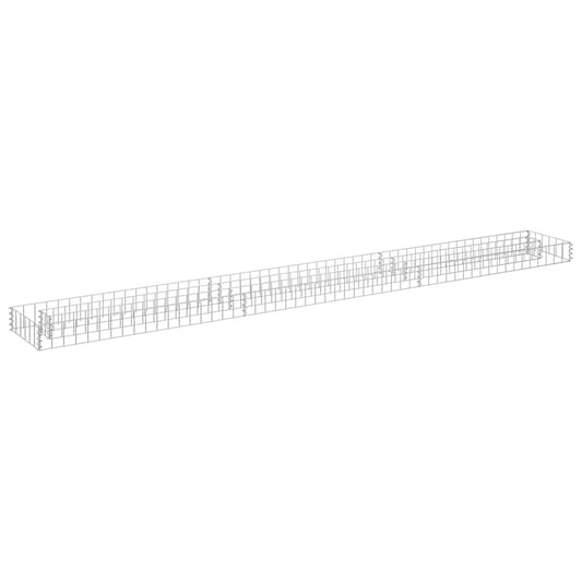 145636 vidaXL Gabion Raised Bed Galvanised Steel 270x30x10 cm