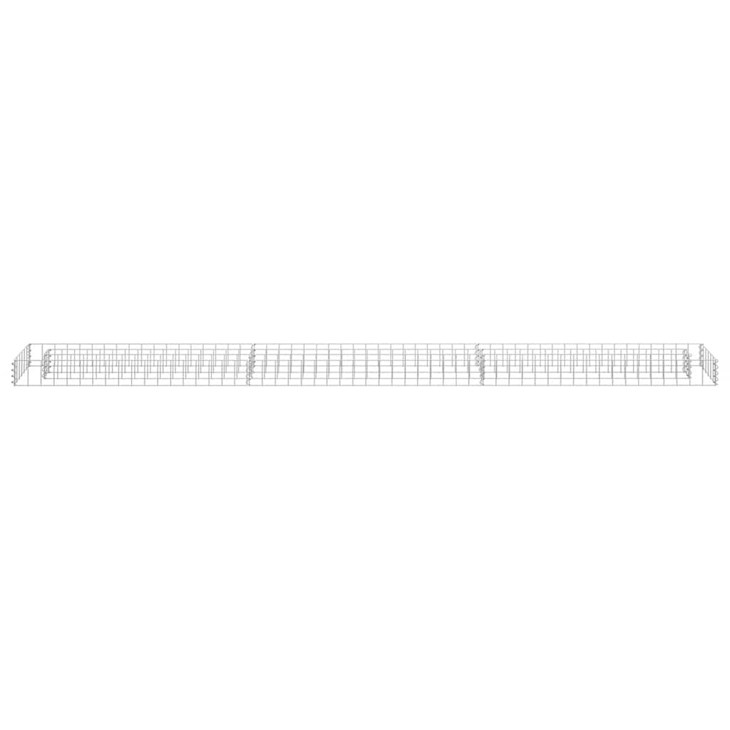 vidaXL Gabion Raised Bed Galvanised Steel 270x30x10 cm