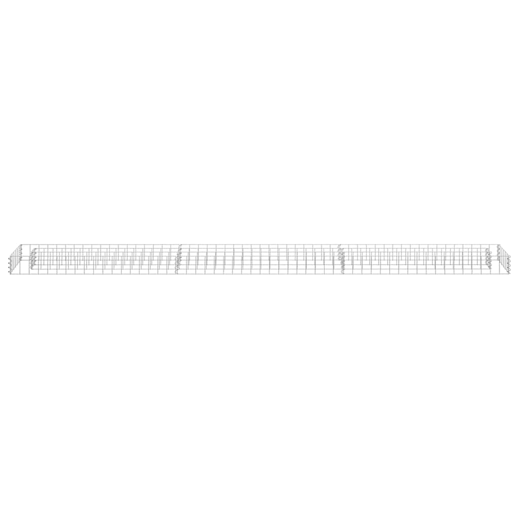 145636 vidaXL Gabion Raised Bed Galvanised Steel 270x30x10 cm