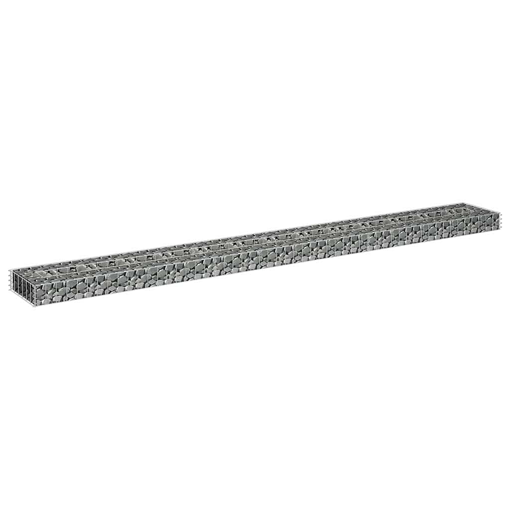 145636 vidaXL Gabion Raised Bed Galvanised Steel 270x30x10 cm