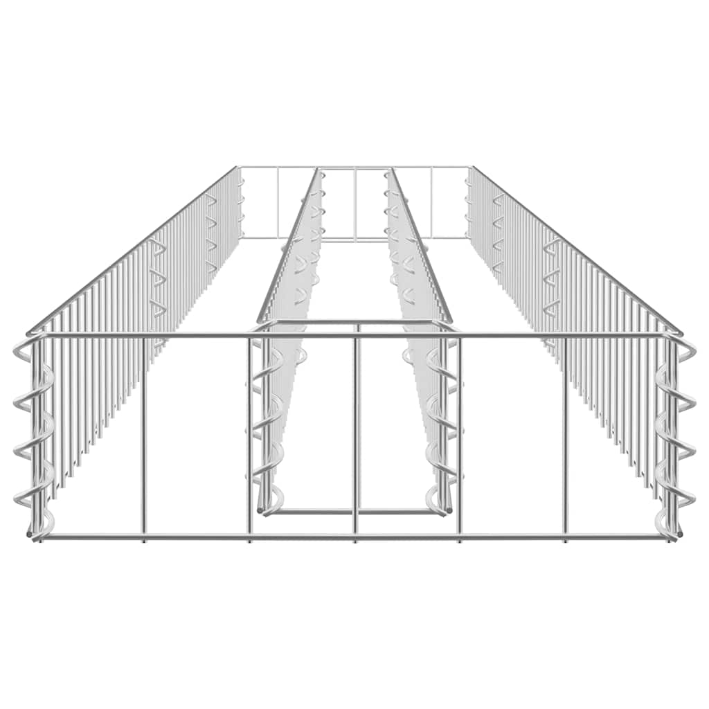 vidaXL Gabion Raised Bed Galvanised Steel 270x30x10 cm