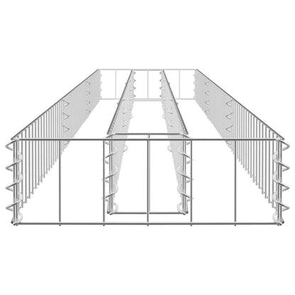 vidaXL Gabion Raised Bed Galvanised Steel 270x30x10 cm