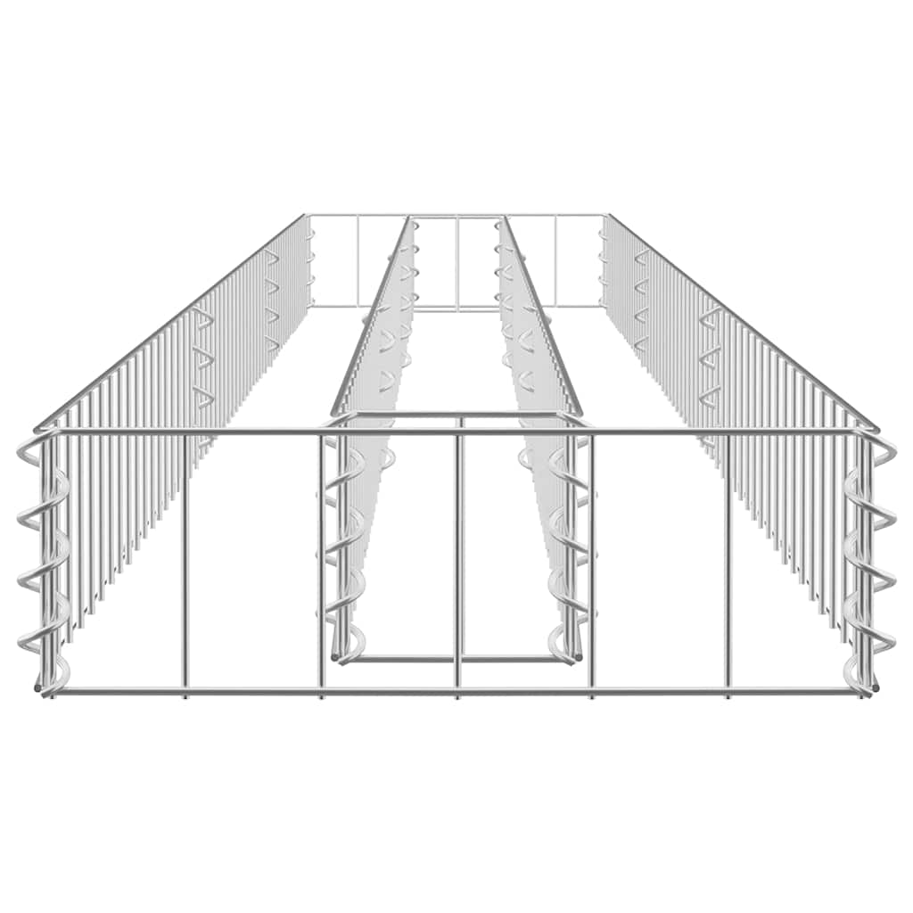 145636 vidaXL Gabion Raised Bed Galvanised Steel 270x30x10 cm