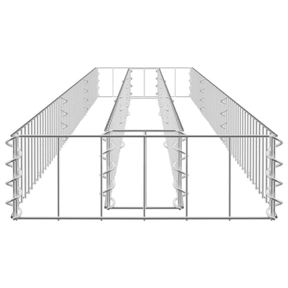 145636 vidaXL Gabion Raised Bed Galvanised Steel 270x30x10 cm