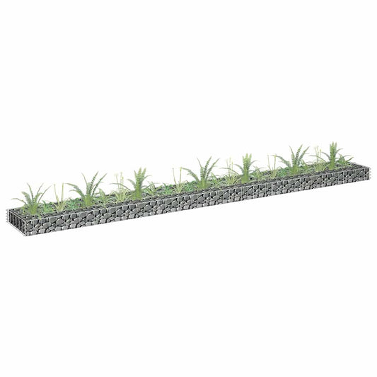 145636 vidaXL Gabion Raised Bed Galvanised Steel 270x30x10 cm