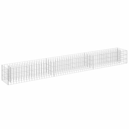 145637 vidaXL Gabion Raised Bed Galvanised Steel 270x30x30 cm