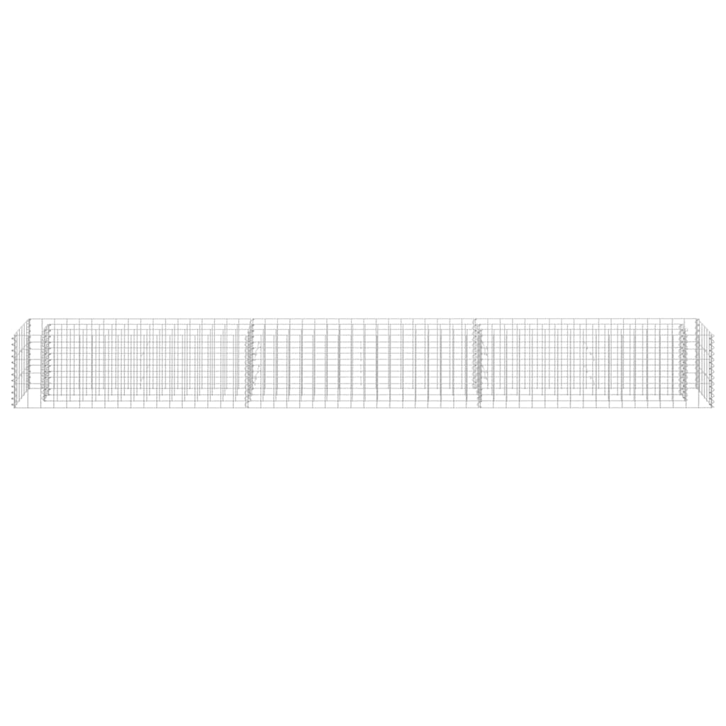 vidaXL Gabion Raised Bed Galvanised Steel 270x30x30 cm