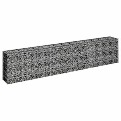 145638 vidaXL Gabion Raised Bed Galvanised Steel 270x30x60 cm