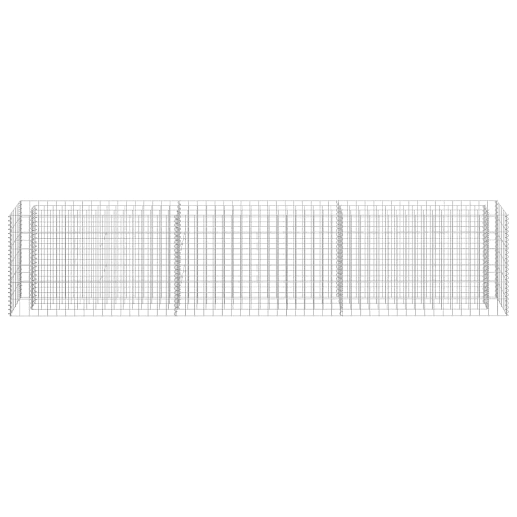 vidaXL Gabion Raised Bed Galvanised Steel 270x30x60 cm