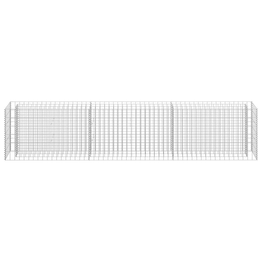 145638 vidaXL Gabion Raised Bed Galvanised Steel 270x30x60 cm
