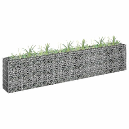 145638 vidaXL Gabion Raised Bed Galvanised Steel 270x30x60 cm