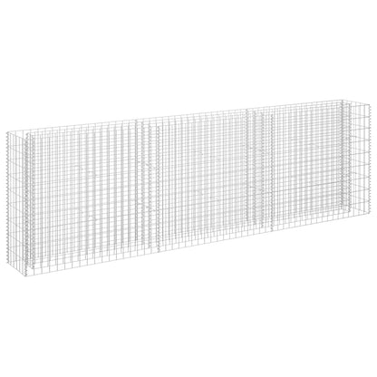 vidaXL Gabion Raised Bed Galvanised Steel 270x30x90 cm