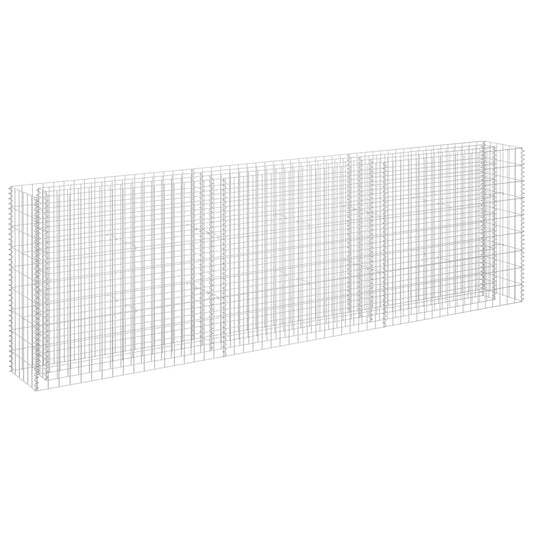 145639 vidaXL Gabion Raised Bed Galvanised Steel 270x30x90 cm