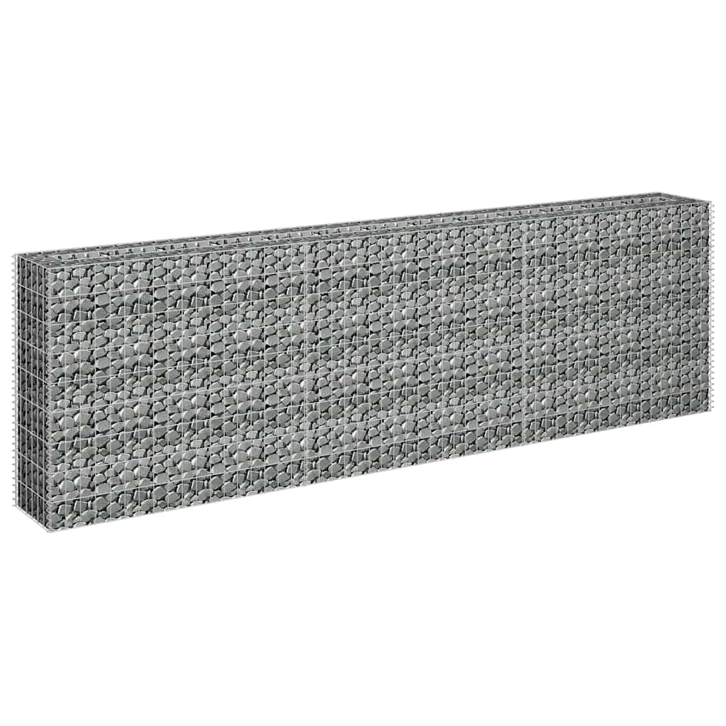 vidaXL Gabion Raised Bed Galvanised Steel 270x30x90 cm