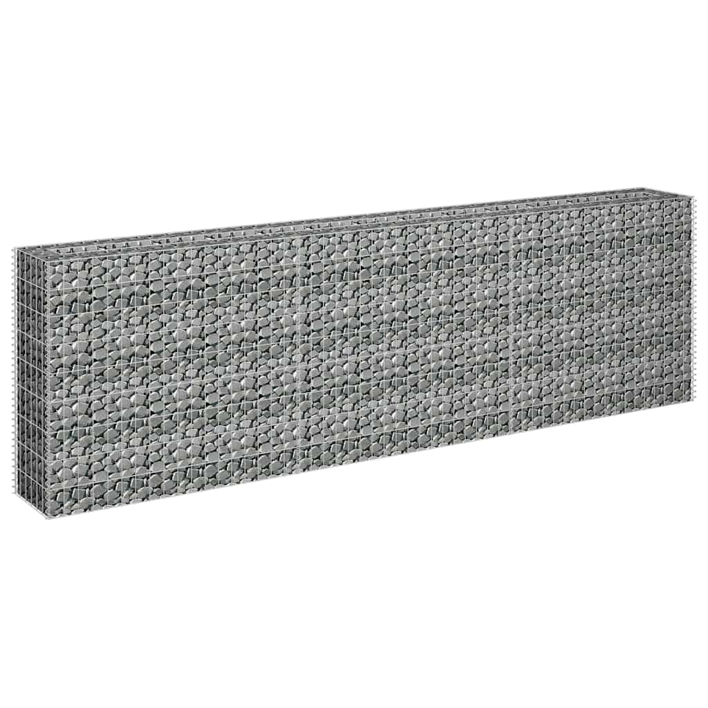 145639 vidaXL Gabion Raised Bed Galvanised Steel 270x30x90 cm