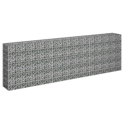 145639 vidaXL Gabion Raised Bed Galvanised Steel 270x30x90 cm