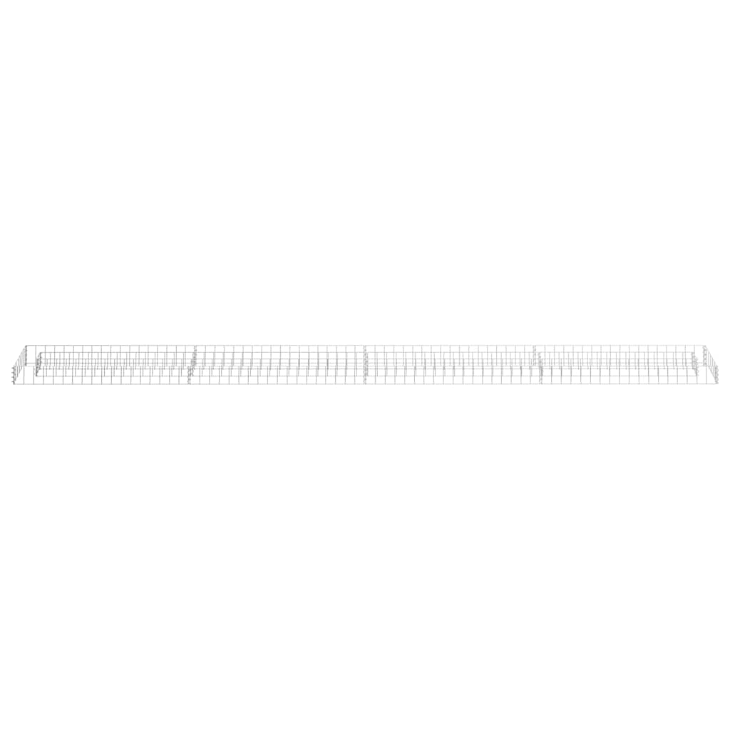 vidaXL Gabion Raised Bed Galvanised Steel 360x30x10 cm