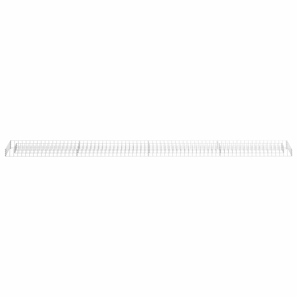 145640 vidaXL Gabion Raised Bed Galvanised Steel 360x30x10 cm