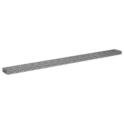 145640 vidaXL Gabion Raised Bed Galvanised Steel 360x30x10 cm