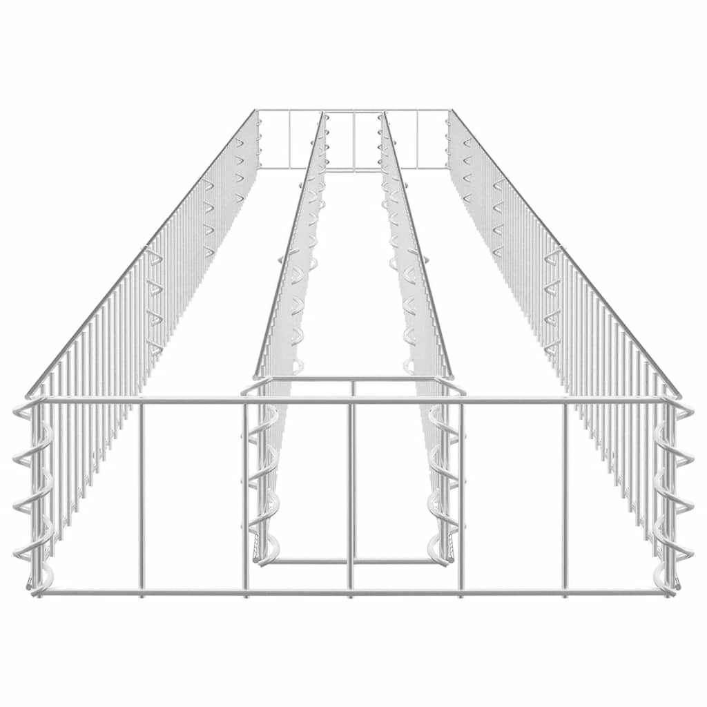 vidaXL Gabion Raised Bed Galvanised Steel 360x30x10 cm