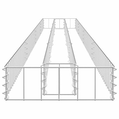 vidaXL Gabion Raised Bed Galvanised Steel 360x30x10 cm