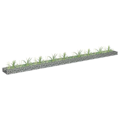 145640 vidaXL Gabion Raised Bed Galvanised Steel 360x30x10 cm