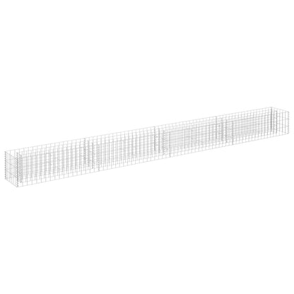 145641 vidaXL Gabion Raised Bed Galvanised Steel 360x30x30 cm