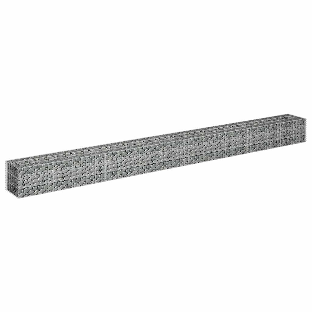 145641 vidaXL Gabion Raised Bed Galvanised Steel 360x30x30 cm