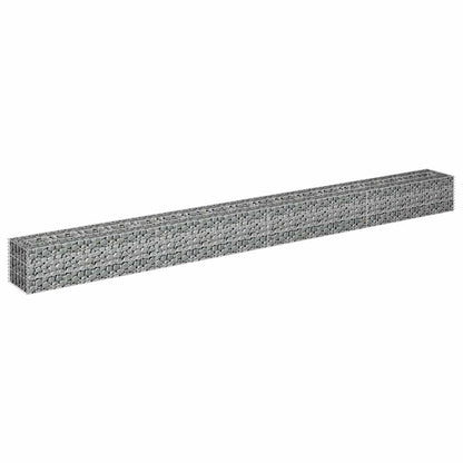 145641 vidaXL Gabion Raised Bed Galvanised Steel 360x30x30 cm