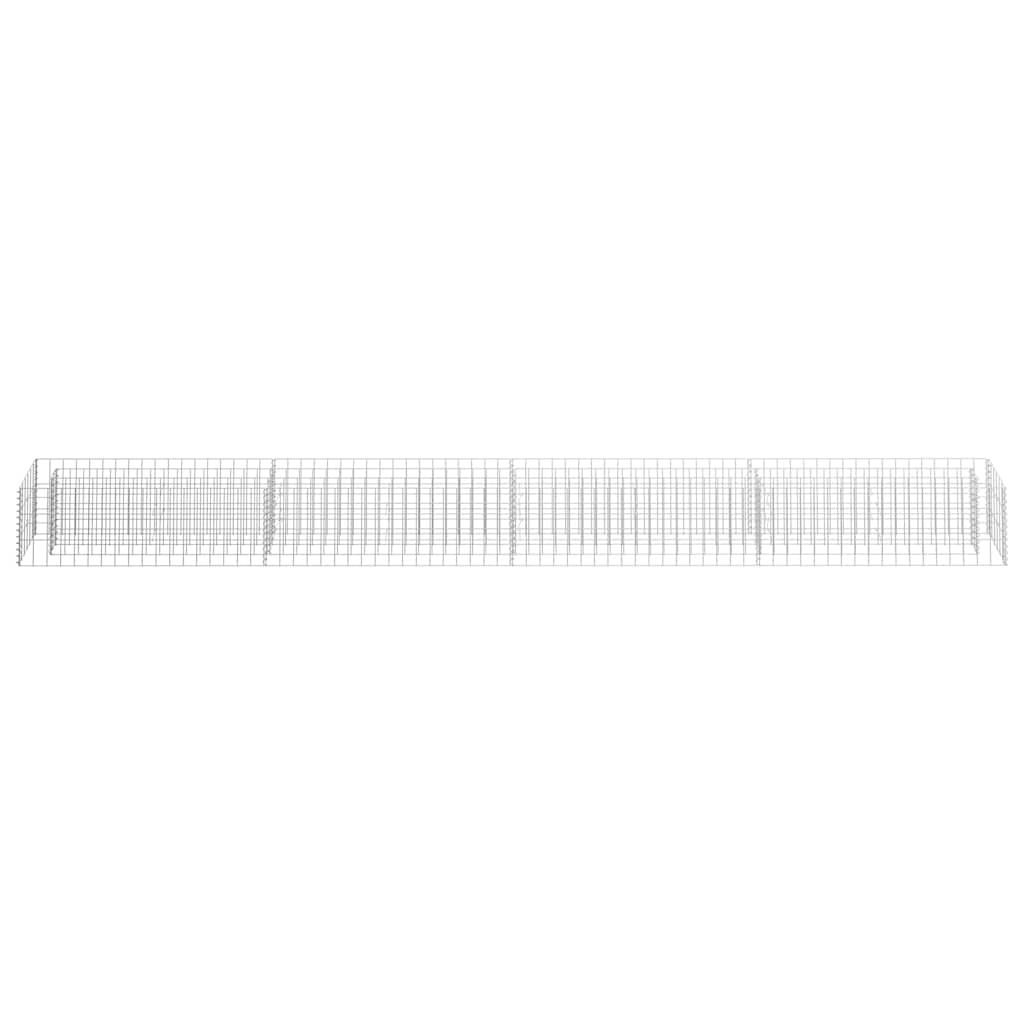 vidaXL Gabion Raised Bed Galvanised Steel 360x30x30 cm