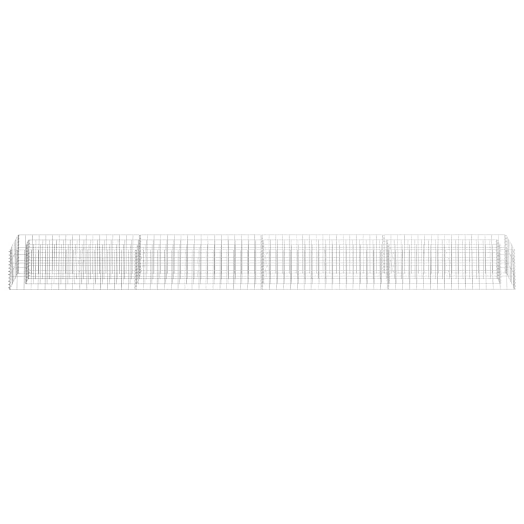 145641 vidaXL Gabion Raised Bed Galvanised Steel 360x30x30 cm