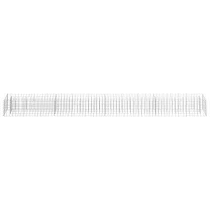 145641 vidaXL Gabion Raised Bed Galvanised Steel 360x30x30 cm