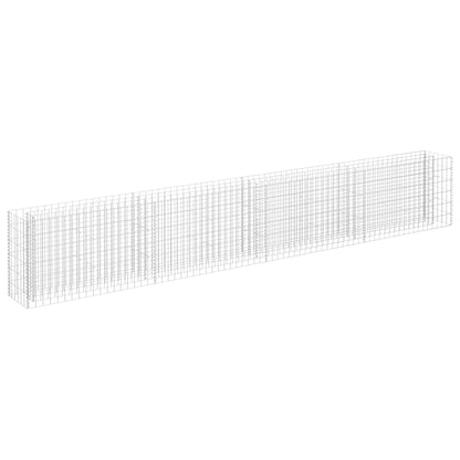 145642 vidaXL Gabion Raised Bed Galvanised Steel 360x30x60 cm