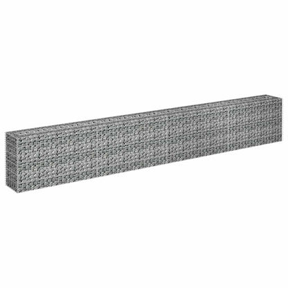 145642 vidaXL Gabion Raised Bed Galvanised Steel 360x30x60 cm