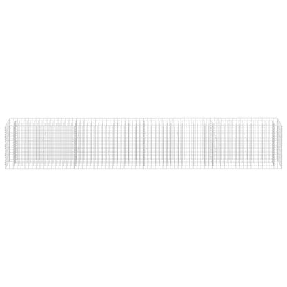 145642 vidaXL Gabion Raised Bed Galvanised Steel 360x30x60 cm