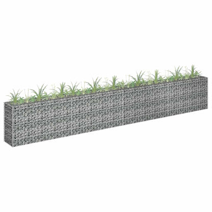 145642 vidaXL Gabion Raised Bed Galvanised Steel 360x30x60 cm