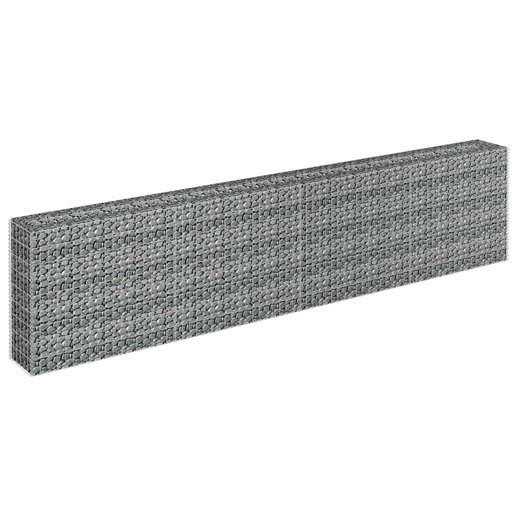 vidaXL Gabion Raised Bed Galvanised Steel 360x30x90 cm