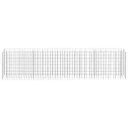 vidaXL Gabion Raised Bed Galvanised Steel 360x30x90 cm